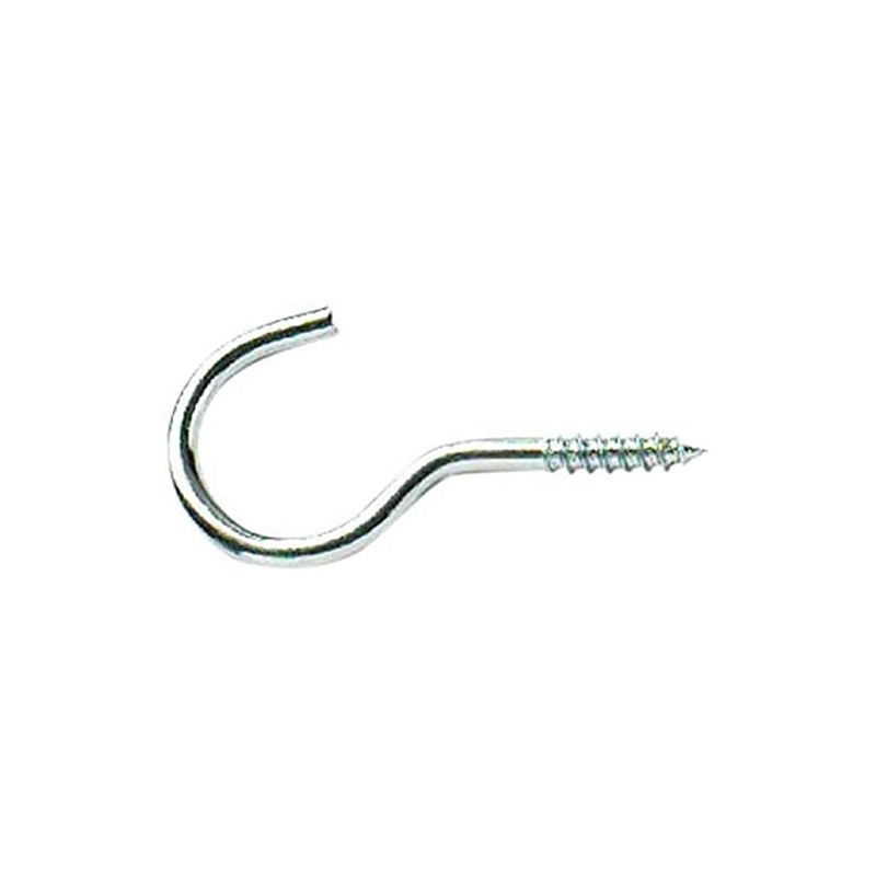 Merriway BH03582 (5 Pcs) Chrome Plated Unshouldered Cup Hooks, 38mm