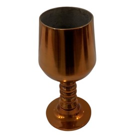 collectiblesBuy Vintage Copper Finish Stemmed Wine Goblets – Set of 2 Elegant Unbreakable Metal Glasses for Champagne, Cocktail, Whiskey Shatterproof Drinkware