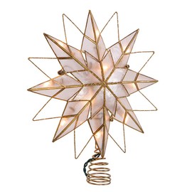 Kurt S. Adler UL3168 Lighted Treetopper, White, Gold
