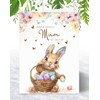 Mum Easter Card - Bunny with Easter Eggs Design -