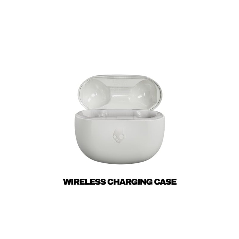 Skullcandy Rail ANC Active Noise Cancelling Wireless Earbuds - Bone/Orange