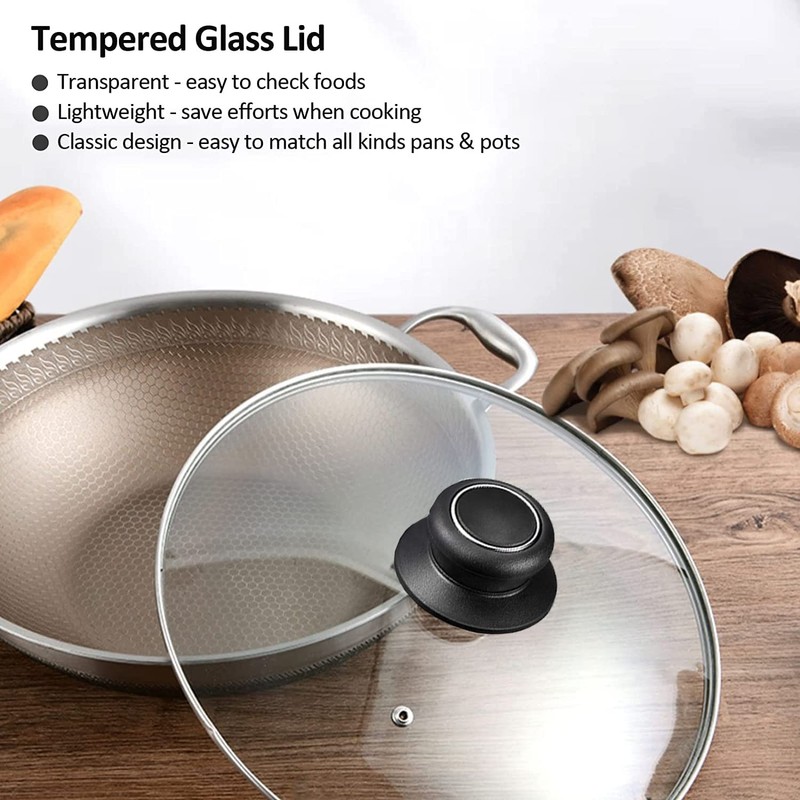 15 Inch Tempered Glass Lid Replacement Cover for 15" Cast