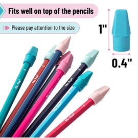 Mr. Pen- Pencil Erasers Toppers, 500 Pack, Colorful, Latex Free, No Smudge, Mr Pen Erasers for Pencils