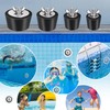 Vizava 4 Pack Rubber Pool Winter Plugs with One T-Handle