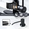 WEWE Black Kitchen Faucet with Soap Dispenser, Kitchen Sink Faucet