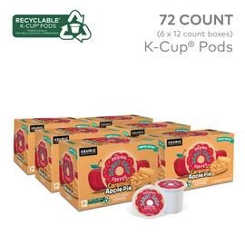 The Original Donut Shop Caramel Apple Pie Coffee, Keurig K-Cup Pod, Light Roast, 72 Count (6 Packs of 12)