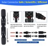 QeeHeng Solar Panel Connector, 6 Pairs Male/Female Solar Connector, IP67