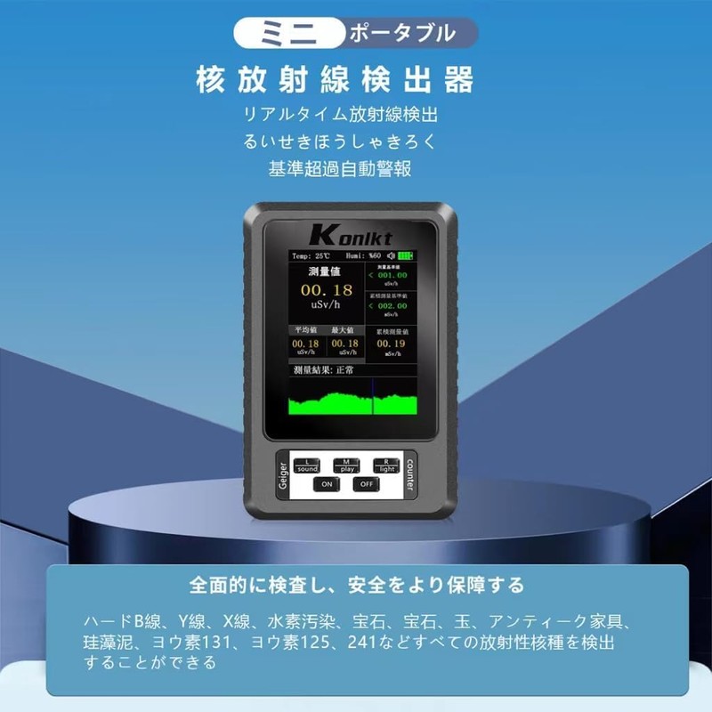 Radiation Measuring Instrument, Geiger Counter, Japanese Supervisor, High Accuracy, Beta