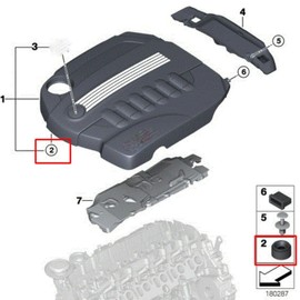 SPORTARC 2pcs for X1 X3 X4 for X5 X6 Engine Cover Rubber Mount Socket