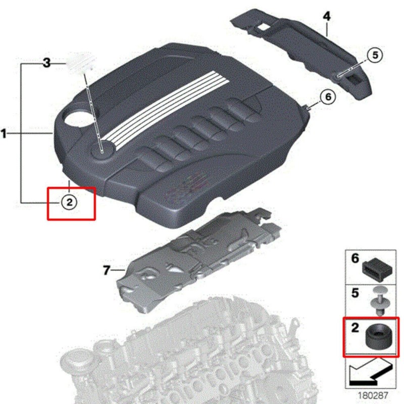 SPORTARC 2pcs for X1 X3 X4 for X5 X6 Engine
