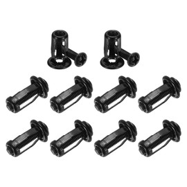 M METERXITY Set of 10 M4 x 16 Hollow Door Anchor Black Flower Nut Expansion Screw Jack Nuts for Hollow Wall/Aluminum Clad/Steel Tubing/Steel Plate/Plastic Panels)