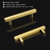 goldenwarm Gold Cabinet Handles 3 3/4 inch Brushed Brass Drawer