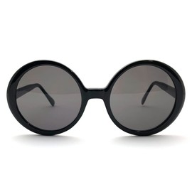 SPEED ADDICT Big Oval Sunglasses, Black x Smoke