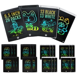 26 Packs LCD Writing Tablet, 8.5INCH Doodle Board for Kids, Erasable Kids Drawing Pad, Electronic Drawing Writing Board for Kids Adults Learning & Education, (Black+White)