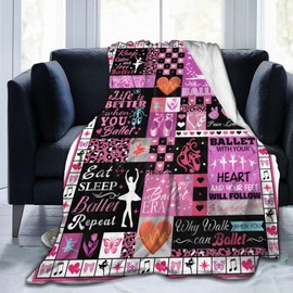 Ballet Gifts Ballet Blanket Ultra Soft Lightweight Throw Blanket Ballet Lovers Gifts for Girls Christmas Birthday Gifts 50"X40"