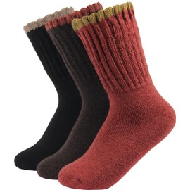 BomKinta Boot Socks for Women Winter Solid Thick Socks Soft Cozy Warm Socks Gifts for Women-Mix-Color 3-3 Pairs