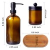 UrSpeedtekLive Bathroom Accessory Set 5 Pcs, 2 Pcs 16oz Amber
