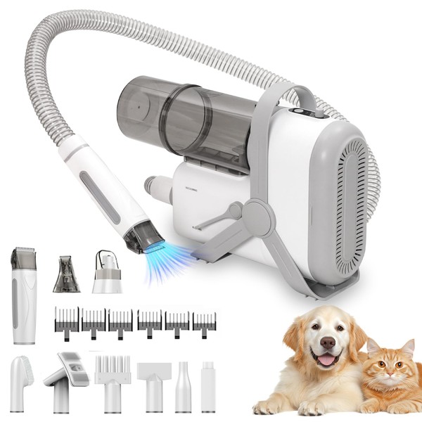 Arkyomi Dog Grooming Vacuum, Pet Grooming Kit with Clipper Nail