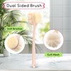 2-Pack Pink Double Sided Bath Brush with Soft Bristles and