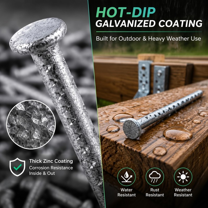 Tandefio 2.2lb 1-1/2" x 10g Joist Hanger Nails Hot Dip