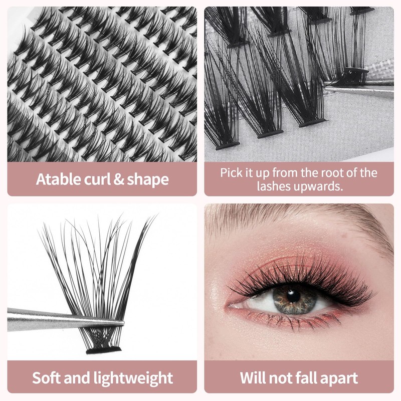 MAGEFY MAGEFY 220 pcs Cluster Lashes 30D 0.07C Eyelash Clusters