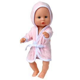 DOLLSWORLD from Peterkin | Baby Dribbles Doll Gift Set | 30cm (12") deluxe vinyl drinking and wetting doll with removable outfit, with potty, bottle and dummy | Dolls & Accessories | Ages 18m+