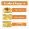 GASHER 2PCS Brass Pipe Fitting, Cross 4 Way Pipe Fitting,