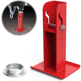 Fixirons 6'' Trailer Tongue Automatic Fold-Up Jack Foot Plate for 2-1/4" Jacks 2 Inch Inner Jack Tube for ATV/Snowmobile V·Nose Trailer