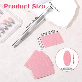 Pre-Treatment Cuticle Pusher Dual Ended Cuticle Remover Durable Manicure Pusher 50 Grit Self Adhesive Sandpaper for Nail Art Polishing Prep Nail Pushers Sheets Care Tools