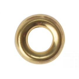 ForgeFix Screw Cup Washers | No. 8's | Solid Brass, Polished | Bag 200