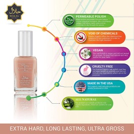 Karma Halal Certified Nail Polish- Truly Breathable Cruelty Free and Vegan - Oxygen Permeable Wudu Friendly Nail Enamel (HEENA)