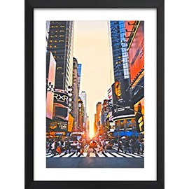 ROSE CLIO New York Times Square USA Fine Art Poster Print for Living Room, Bed Room, Office & Home Décor (Size: A3, Laminated, Without Frame)