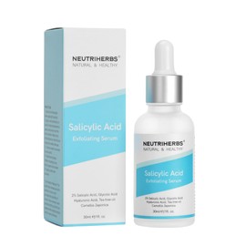 NEUTRIHERBS Salicylic Acid Exfoliating Serum, Undisturbed and Minimised Pores, Face Serum for Acne Prone Skin