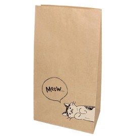 Indigo PP031 Wrapping Paper Bag, Bottom Bag, S, Loose Cat, Pack of 10