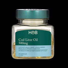 Holland & Barrett Cod Liver Oil 500mg 30 Capsules