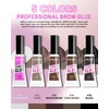 Eyebrow Gel Set, 2 Pieces, Transparent & Tinted Eyebrow Gel,