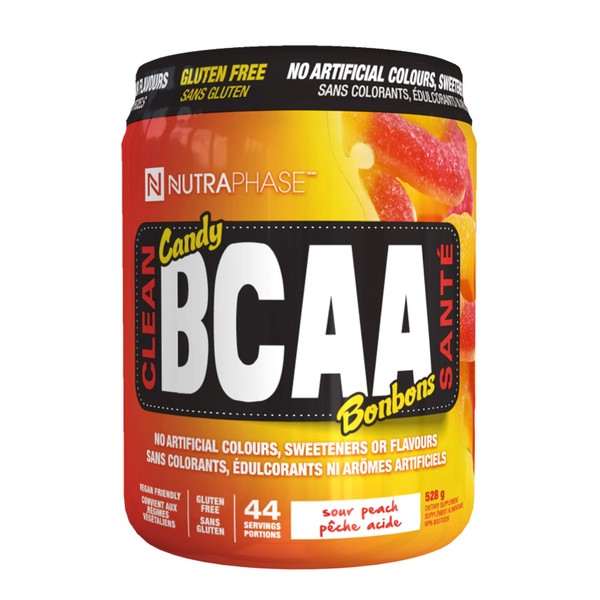 NutraPhase Clean BCAA, Vegan-Friendly, Gluten-Free, Sour Peach, 44 servings, 528