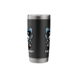 Ya’ll Got Trash Funny Cowboy Raccoon Trash Panda Design Stainless Steel Insulated Tumbler