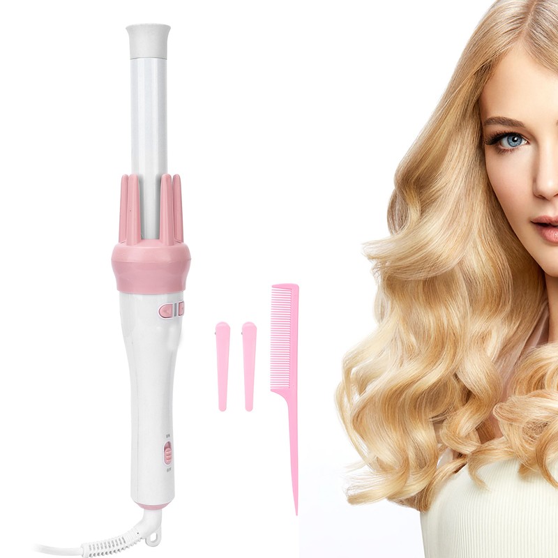 Professional Ceramic Curling Iron Automatic 360° Rotating Hair Curler Electric