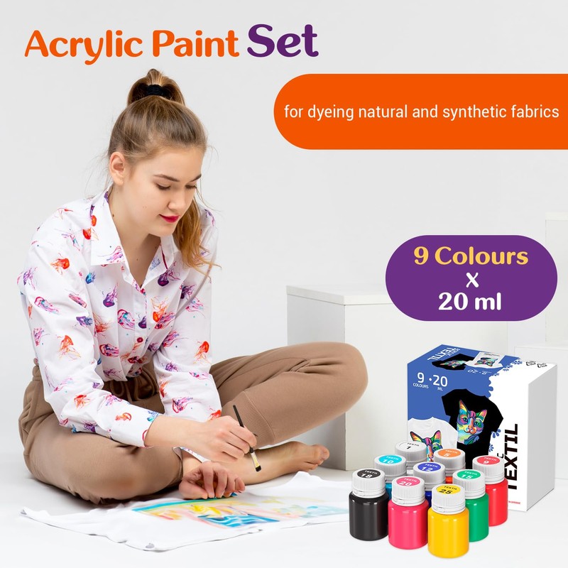 7 Artists Acrylic Fabric Paint - Premium Fabric Paints Permanent