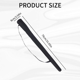 NICENEEDED 2 Pcs Black Rain Umbrella Sleeves, 31.5 Inch Golf Umbrella Cover Dirtproof Long Umbrella Storage Bag Portable Umbrellas Protective Covers Waterproof Umbrella Case