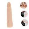 PACKOVE 2pcs Flexible Silicone Nail Practice Fingers Movable Hand Model