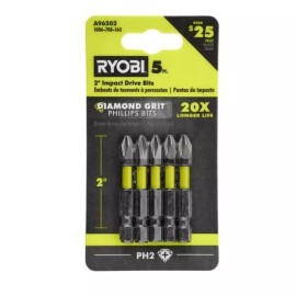 RYOBI 5 PC. 2" Diamond Grit Impact Drive Bits