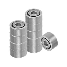 Kozelo Pack of 10 Deep Groove Ball Bearings - [1 mm x 3 mm x 1.5 mm] Chrome Steel Balls for Engines Machine Tool Gear Bearings Use Open Type ABEC1