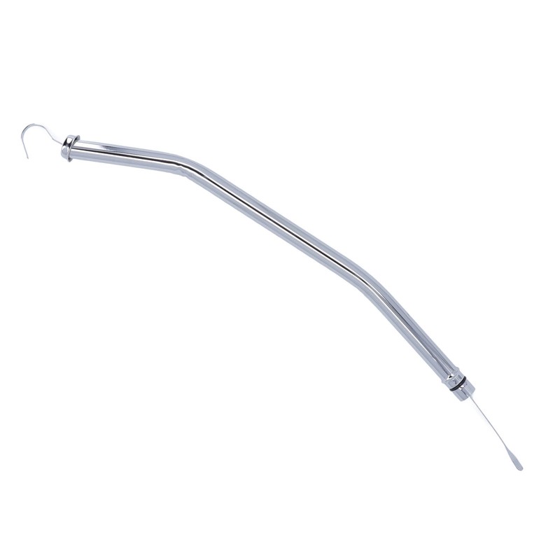 22in Transmission Oil Dipstick Silver Chrome Stainless Steel Tube for