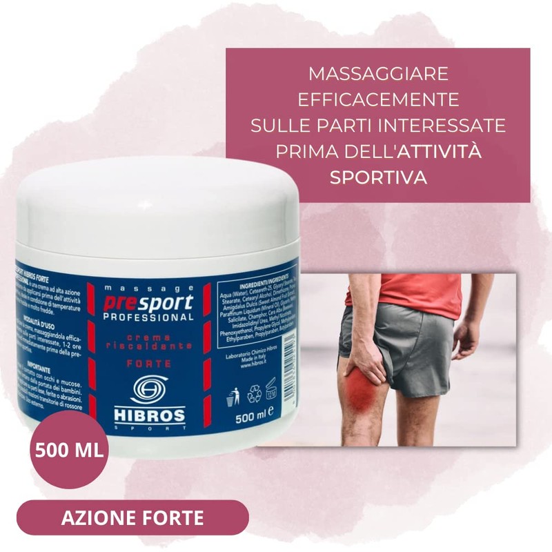 HIBROS Sport PreSport Strong Professional Warming Cream, 500ml