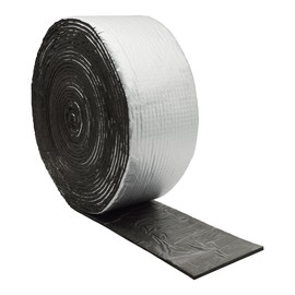 DOBTIM Foam Foil Pipe Insulation Wrap 4 in x 32 ft,Reflective Foil Insulation Tape Self Adhesive with High Resilience for Pipe Insulation Wrap