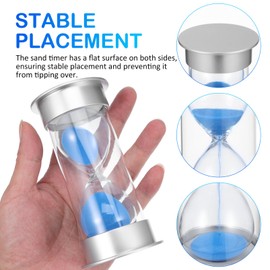 Alipis Sand Timer for Children: Classroom Visual Timers - 3/5/10 Mins Glass Egg Clock Timer for Kitchen, Home, Childrens Life, Play