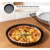 Toced 8 inch Quiche Pan, 22cm Non-Stick Deep Pie Pans