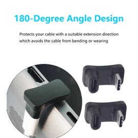 LANMINGLEL 180 Degree Angle USB C Adapter 100W 10Gbps 4K @ 60Hz U-shaped USB-C Male to Female for Steam Deck/Switch/Laptop Pack of 2 (Type C 11 mm)
